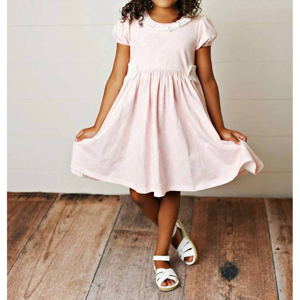 NEW SWOON BABY CLOTHING kid's gwen tab dress in pink